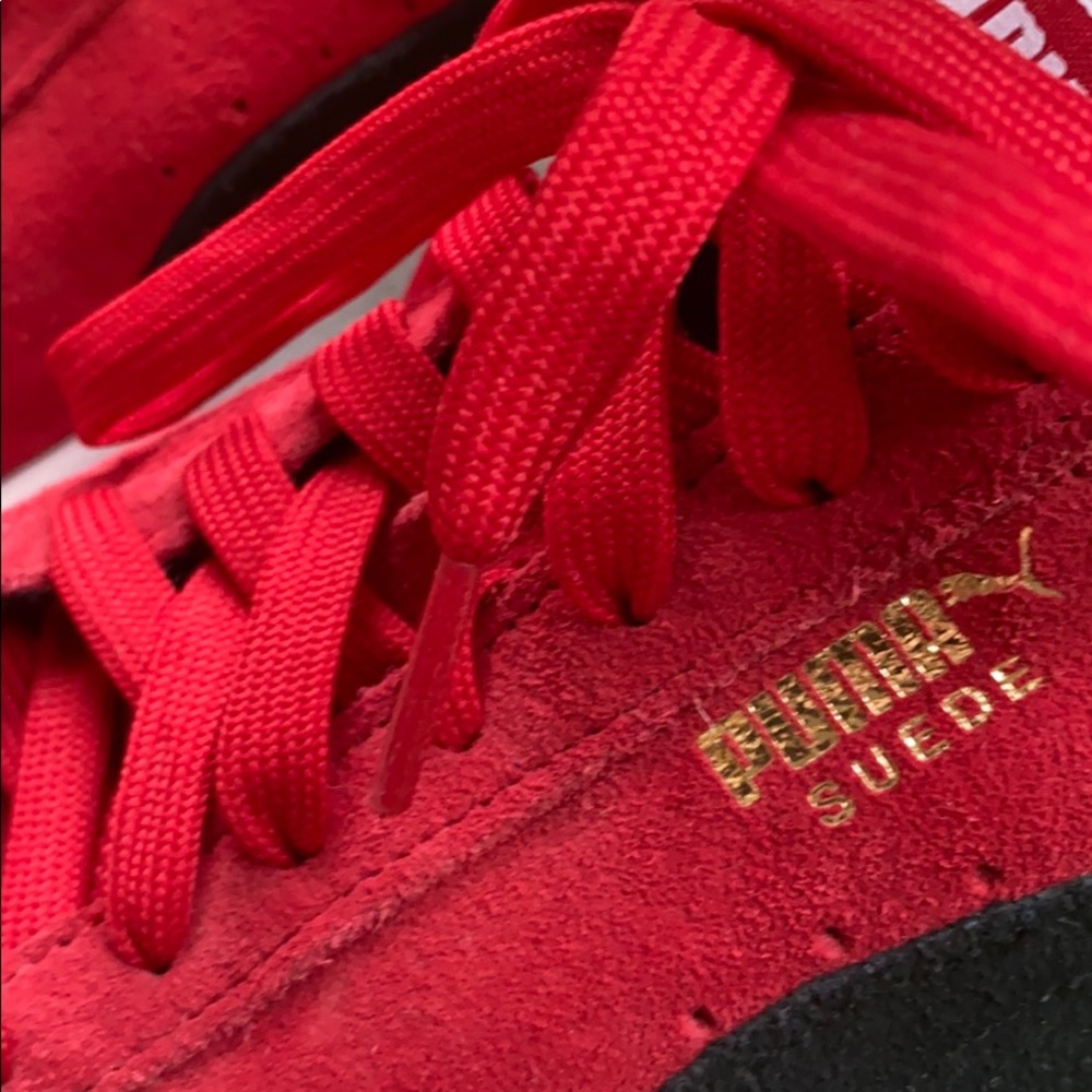 Like New Red Suede Pumas - Picture 3 of 4